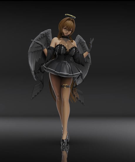 NIKKE ノワール：ブラックエンジェル （3Dプリント出力品)