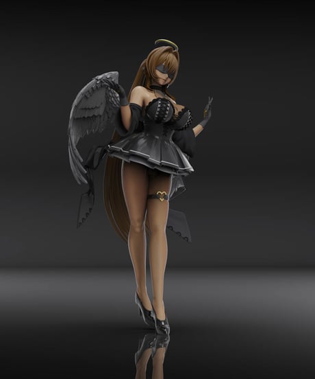 NIKKE ノワール：ブラックエンジェル （3Dプリント出力品)