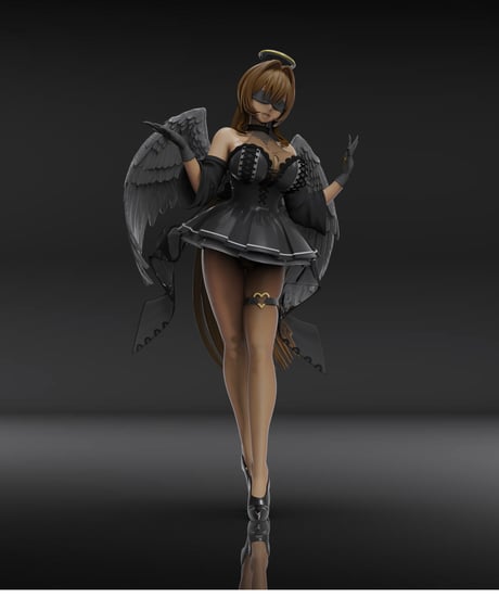 NIKKE ノワール：ブラックエンジェル （3Dプリント出力品)