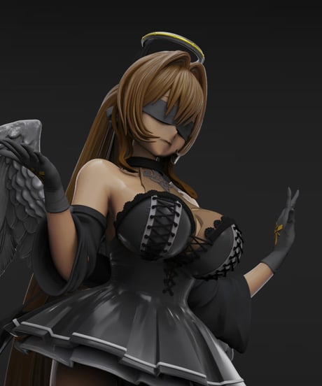 NIKKE ノワール：ブラックエンジェル （3Dプリント出力品)