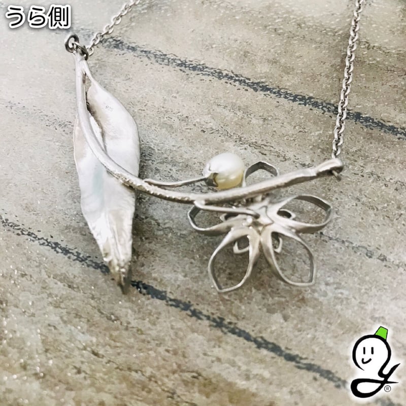 天然パール付き 大輪花ネックレス | 幸達磨工房