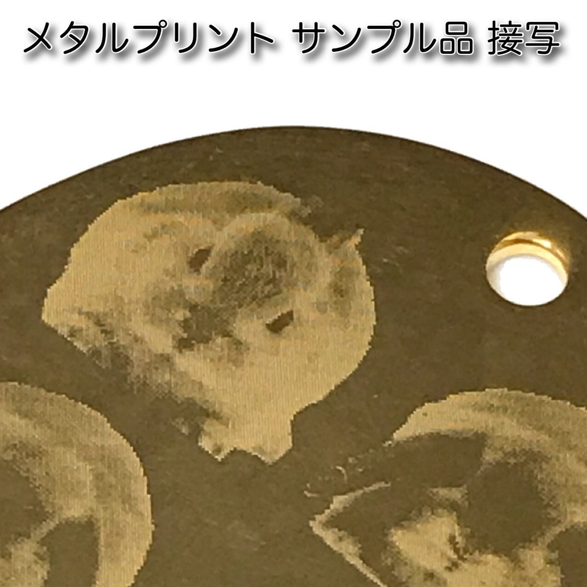 メタルプリントキーホルダー／骨型タグ_L | 幸達磨工房