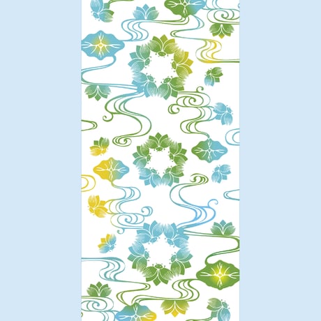 manahiてぬぐい　流水紋と蓮天道