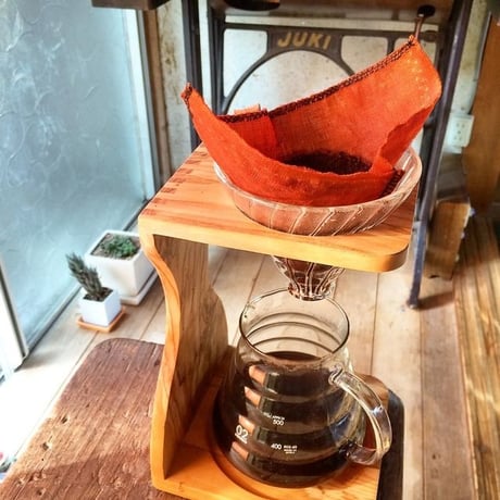 くりかえし使える「柿渋リネンのcoffeeフィルター」