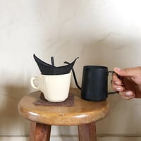 くりかえし使える「柿渋リネンのcoffeeフィルター」墨黒  S size