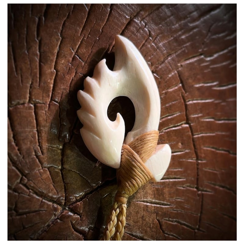 ボーンカービング鯨骨HOOK WB-321 | Ocean's Bone Carvings