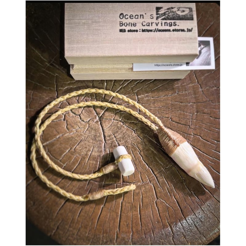 ボーンカービング 鯱歯ネックレス OR-282 | Ocean's Bone Carvings ボーンカービング 鯱歯ネックレス OR-282 | Ocean's Bone Carvings