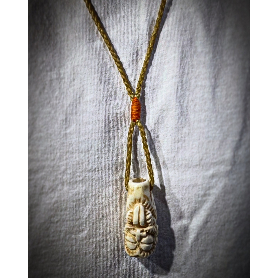 ボーンカービング鯨歯TIKI WL-367 | Ocean's Bone Carvings
