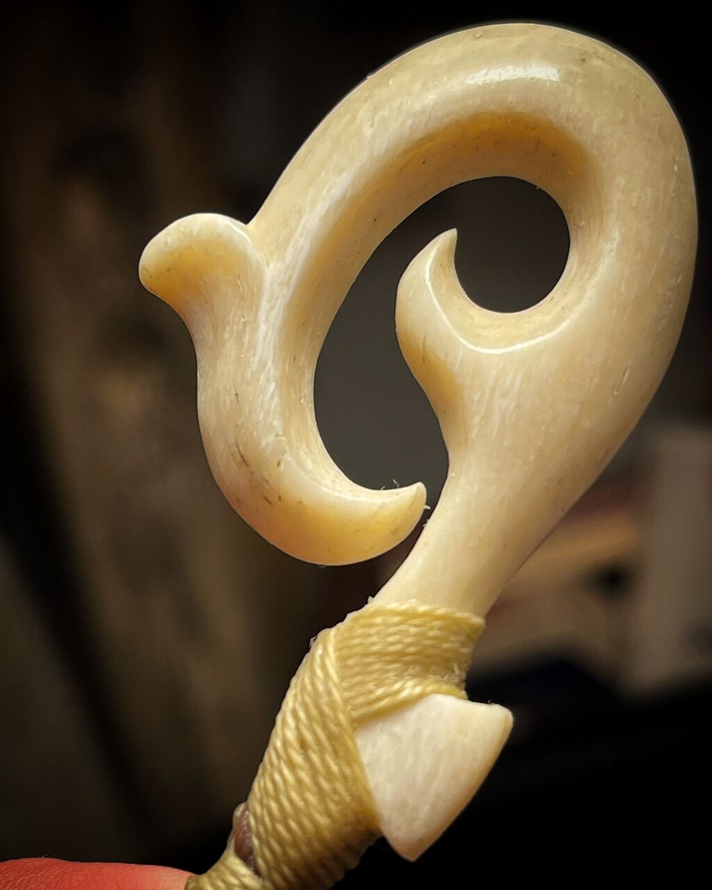 ボーンカービング鯨骨HOOK WB-82 | Ocean's Bone Carvings
