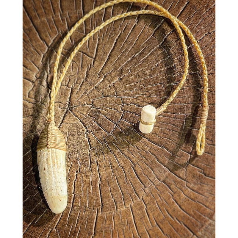 ボーンカービング鯨歯ネックレス WL-225 | Ocean's Bone Carvings ボーンカービング鯨歯ネックレス WL-225 | Ocean's Bone Carvings
