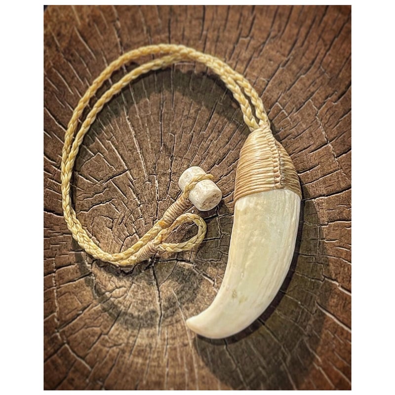 ボーンカービング鯨歯ネックレス WL-218 | Ocean's Bone Carvings