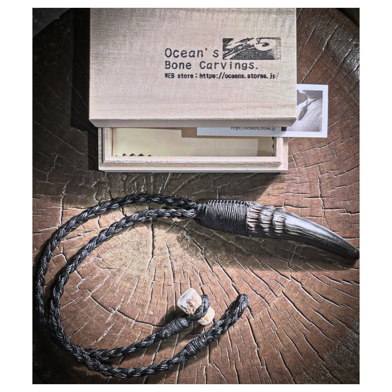 カモシカ角ネックレス AL-280 | Ocean's Bone Carvings