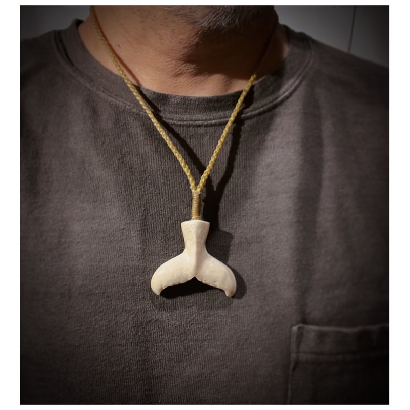 ボーンカービング鯨骨ホエールテール WB-374 | Ocean's Bone Carvings