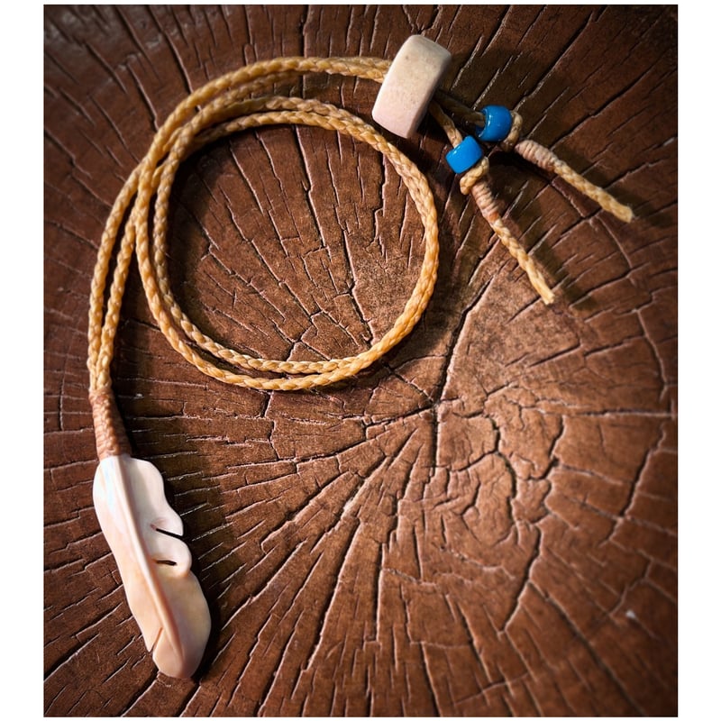 ボーンカービング 鯨歯FEATHER WL-376 | Ocean's Bone Carvings