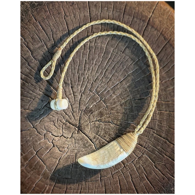 鯨歯？ ボーンカービング鯨歯ネックレス WL-243 | Ocean's Bone Carvings