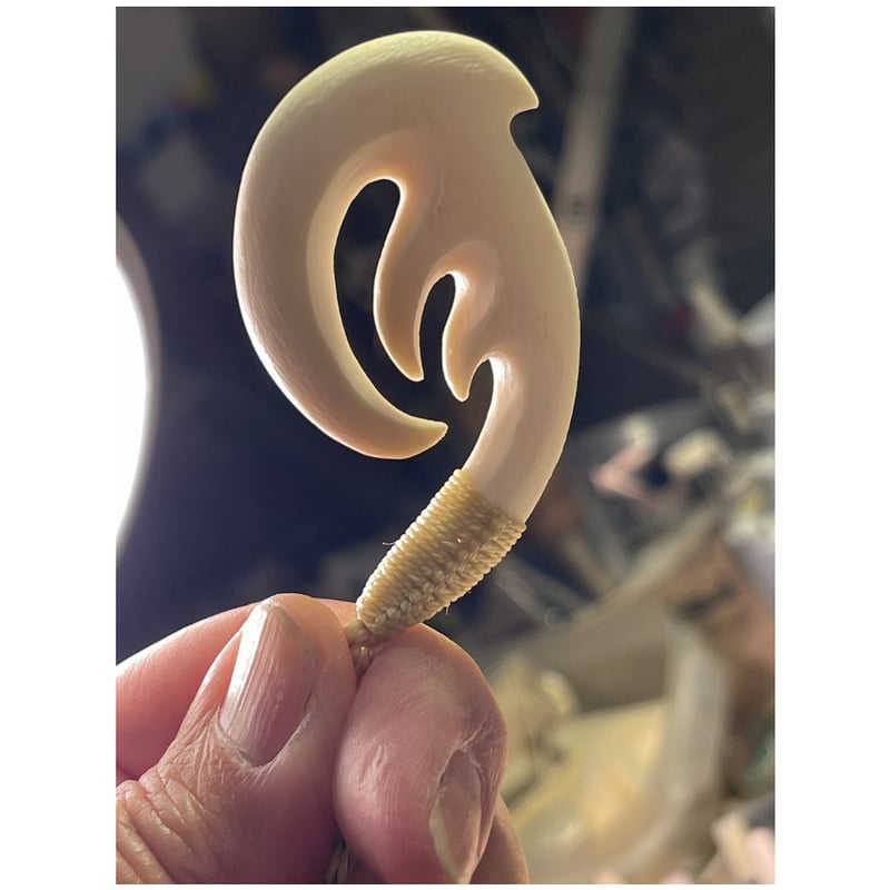 ボーンカービング牛骨HOOK CB-340 | Ocean's Bone Carvings