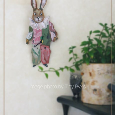 Nathalie Lete(ナタリーレテ) ダイカット　掛け時計 うさぎ《Rabbit》