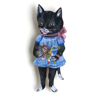 Nathalie Lete(ナタリーレテ) ダイカット　掛け時計 猫《Black cat》
