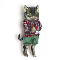 Nathalie Lete(ナタリーレテ) ダイカット　掛け時計 猫《Tabby cat》