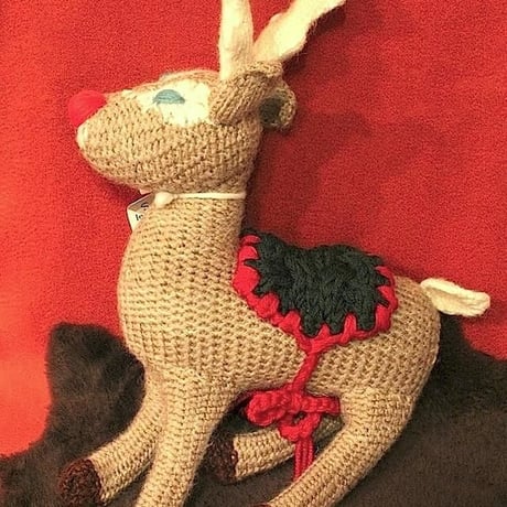 Zoo di Lana　ウール編みぐるみ トナカイ　ベージュ《Rudolph》