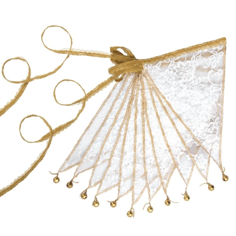 Numero 74 トライアングル ガーランド《フラワーレース White