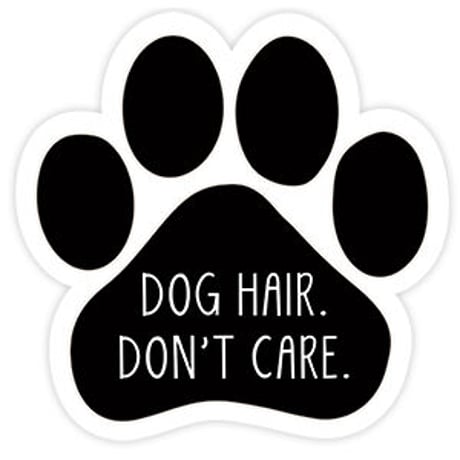 カーマグネット ”Dog hair, don't care”【送料無料】