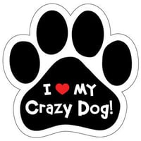 カーマグネット ”I love my Crazy Dog!”【送料無料】
