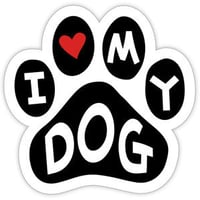 カーマグネット ”I love my dog”【送料無料】