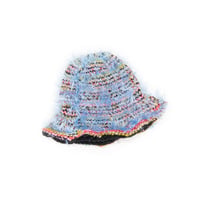 Sea anemone Knit hat _ Unisex  < Blue fur >