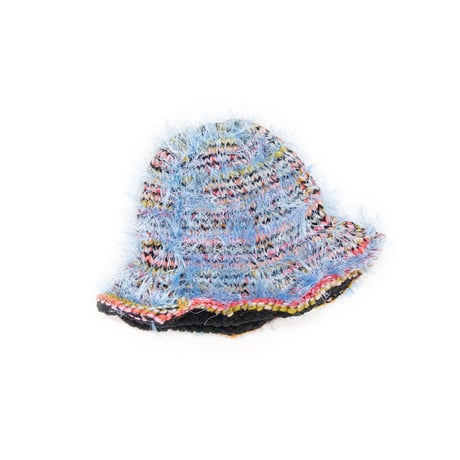 Sea anemone Knit hat _ Unisex  < Blue fur >