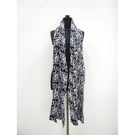Block Check Linen Stole <Blue/Purple/Rose Pink/Wine/L.gray/Beige >