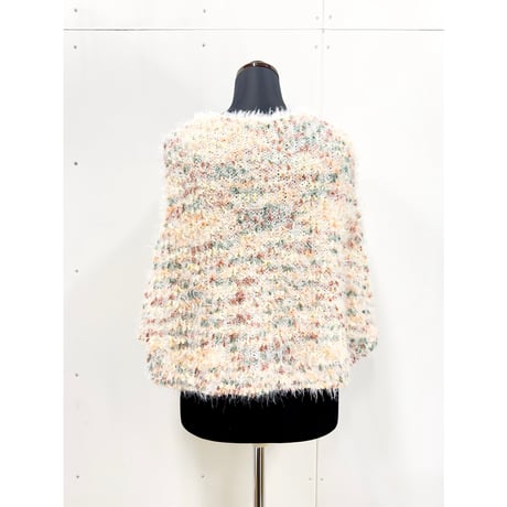 Mix pompon fur gilet