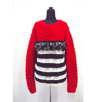 fringe border knit < Red_Ladies>