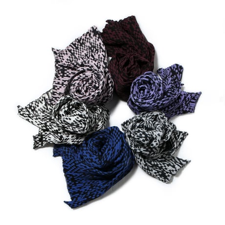 Block Check Linen Stole <Blue/Purple/Rose Pink/Wine/L.gray/Beige >