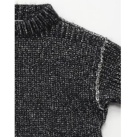 Silver mohair < Silver × Black >