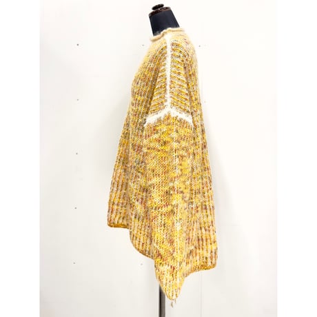Mixed color yarn stripe pull over  [Unisex]