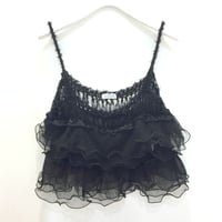 Ruffled Camisole < Black >