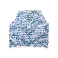 Funky fur bubble vest <special shiny blue>