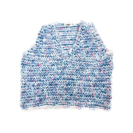 Funky fur bubble vest <special shiny blue>