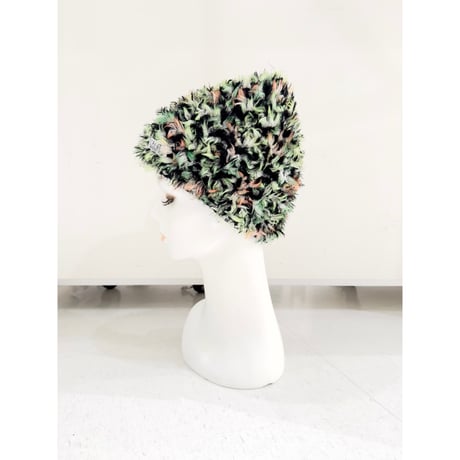 Funky fur bubble knit cap