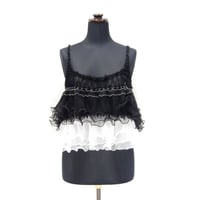Ruffled Camisole <Black×White / Black×Violet>