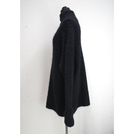 Folklore rib knit _ Unisex  < Black >