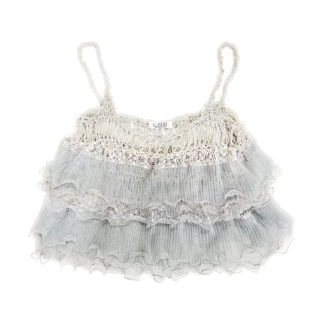 Ruffled Camisole < Light Gray >