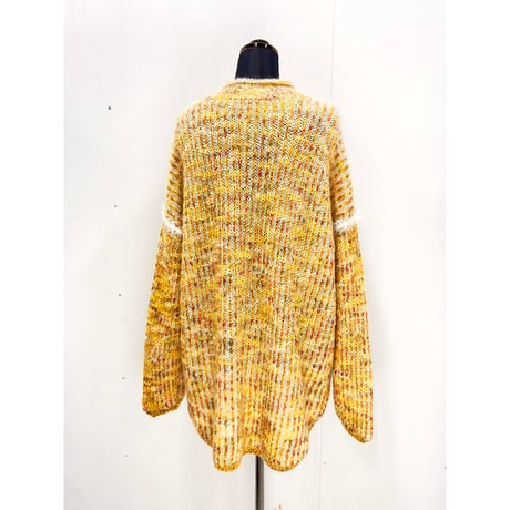 Mixed color yarn stripe pull over  [Unisex]