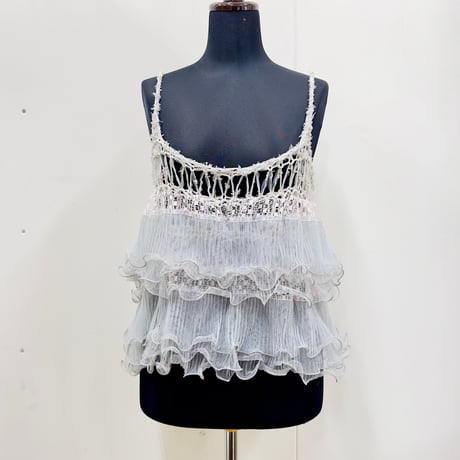 Ruffled Camisole < Light Gray >