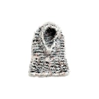 Funky fur bubble balaclava(Perl white fur)
