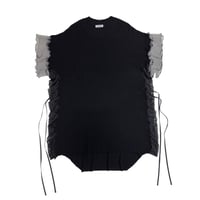 Long Gilet Polo Tee_Black