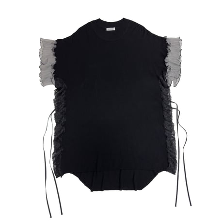 Long Gilet Polo Tee_Black