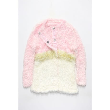 Floss-silk fur Long Cardigan