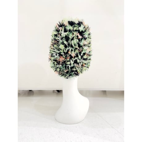 Funky fur bubble knit cap